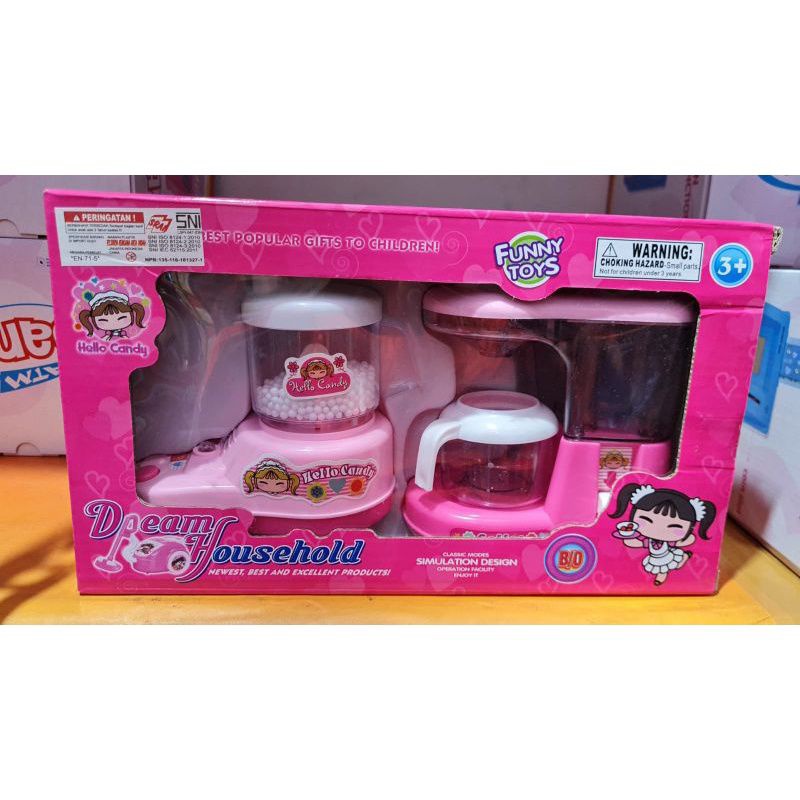 Set Mainan Mesin Kopi dan Blender untuk Anak