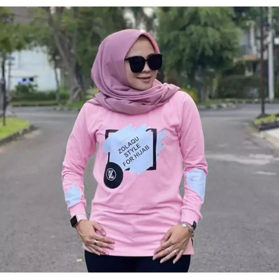 SWEATER LENGAN PANJANG/SWEATER ZOLAQU/COD /BAJU WANITA LENGAN PANJANG/SWEATER HIJAB STYLE