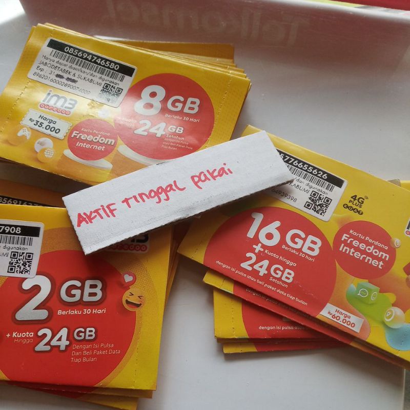 perdana indosat 16gb