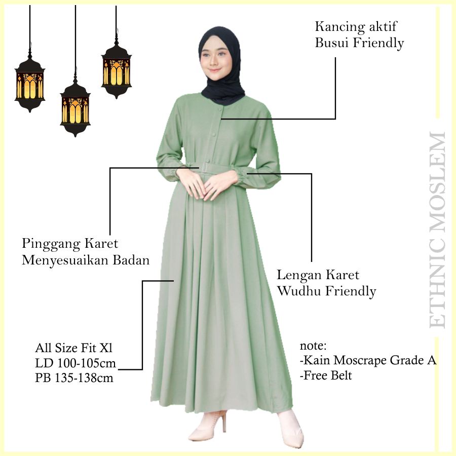 DRESS MINT GREEN SAGE WANITA EARTH TONE COLOR SAGE GREEN MURCE AFFORDABLE GAMIS WANITA MINT PREMIUM 
