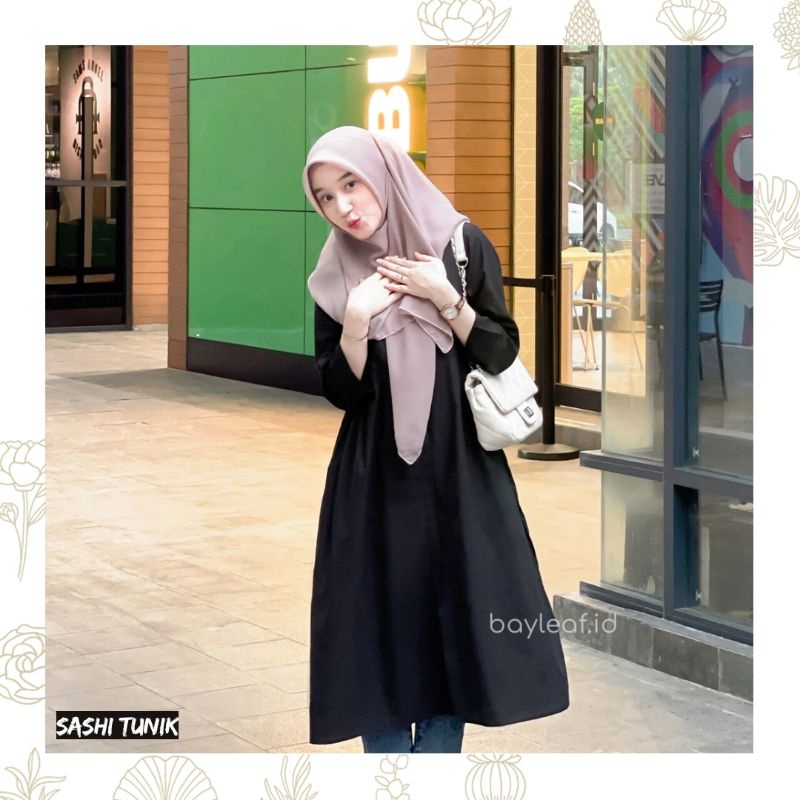 Bayleaf Sashi Tunik Premium Baju Muslim Atasan Panjang Wanita