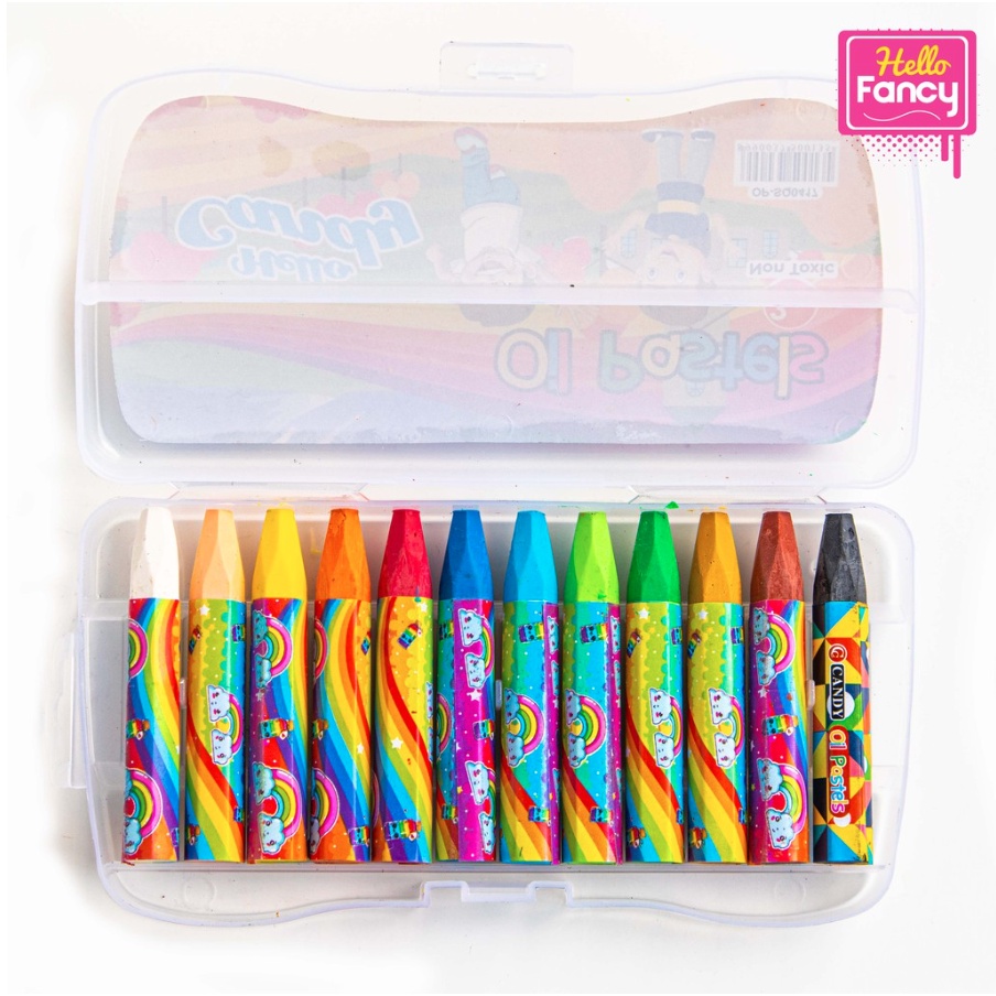 

Crayon Candy Murah 12 Warna / Krayon Squeezy / Oil Pastel CC-0417 TAKASIMURA