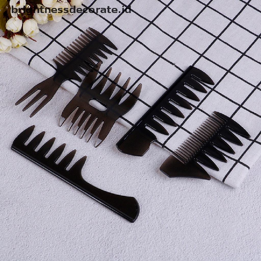 [birth] Oil Hair Comb Wide Teeth Hair Comb Classic Oil Slick Styling Hair Brush For Men [ID]