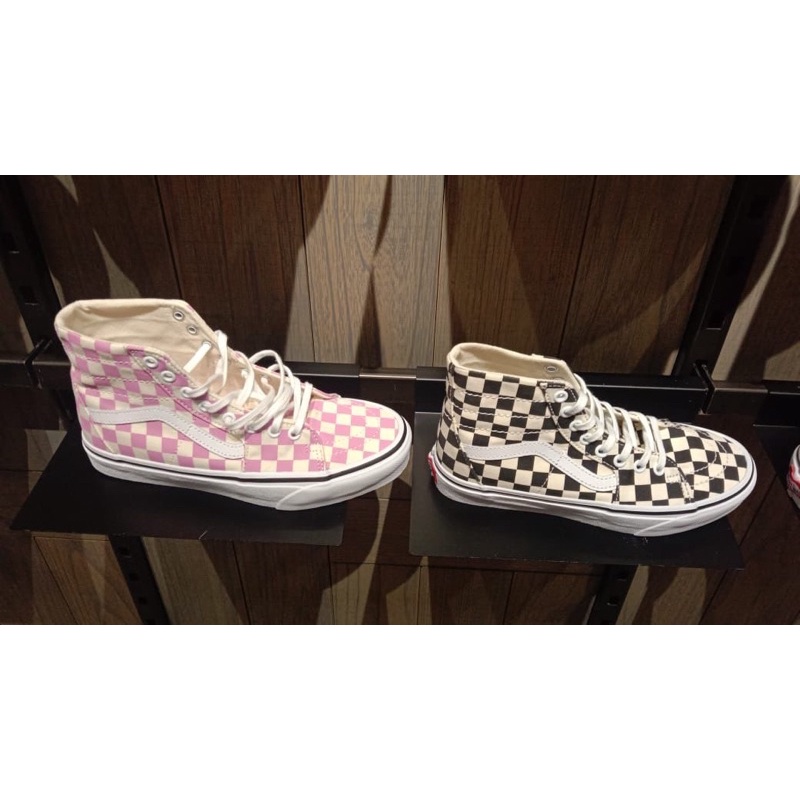 VANS CHECKBOARD SK8 HI PINK OR BLACK- PT NAVYA