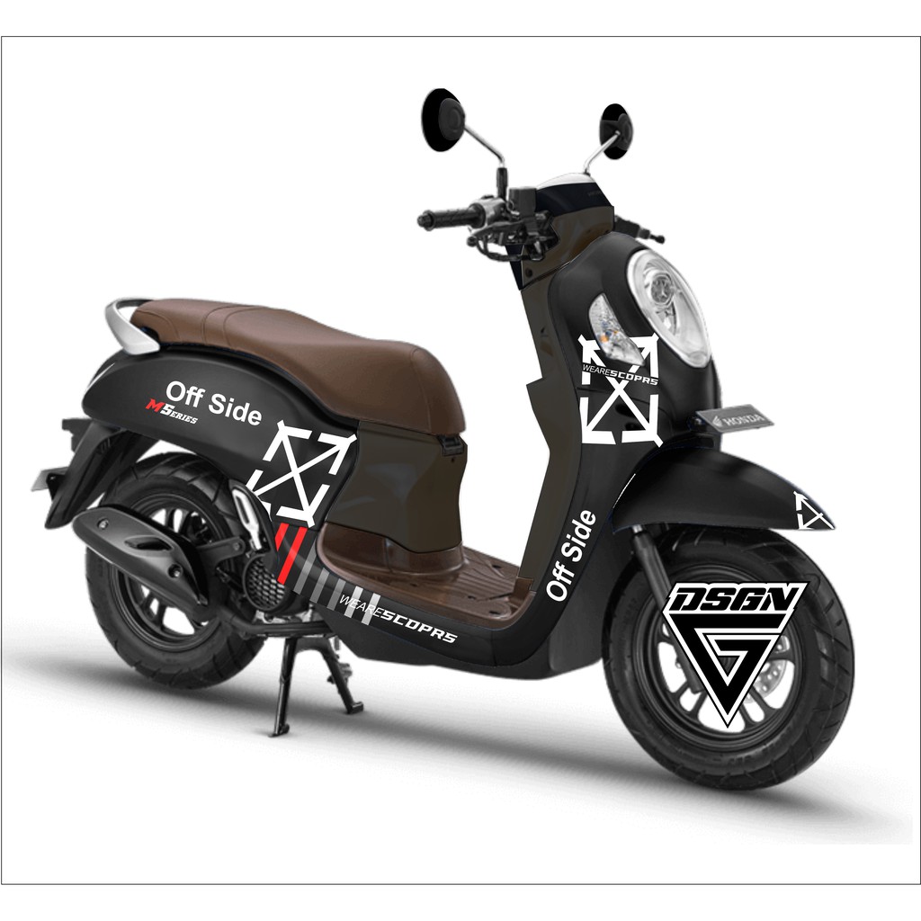 Decal scoopy full body Full Blok Decal Scopy Dekal New Fi 2021 PRESTIGE Off Sides Scoopers Hitam