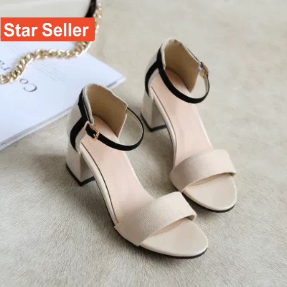 HEELS STRAPPY WANITA SANDAL PESTA UNDANGAN SANTAI CEWEK EMORY HIIL MURAH MODEL IMPORT GC BRUKAT MIKA