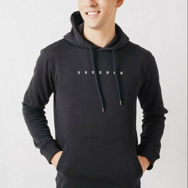 3Second Sweater hoodie tangan panjang sweater pria