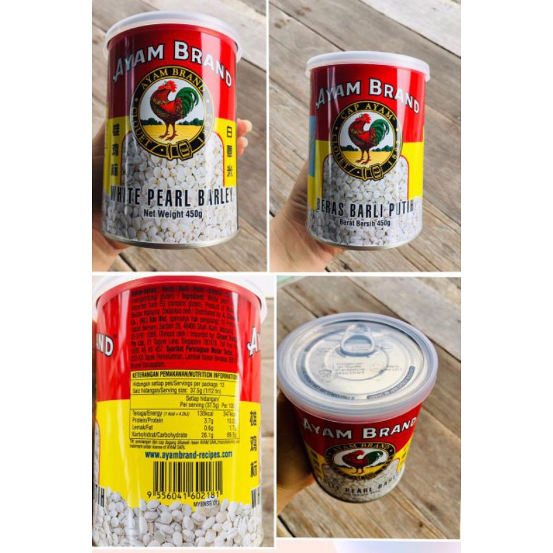 

BERAS BARLIE PUTIH MEREK AYAM BRAND 450GRAM - BERAS BARLI PUTIH-WHITE PEARL BARLEY AYAM BRAND