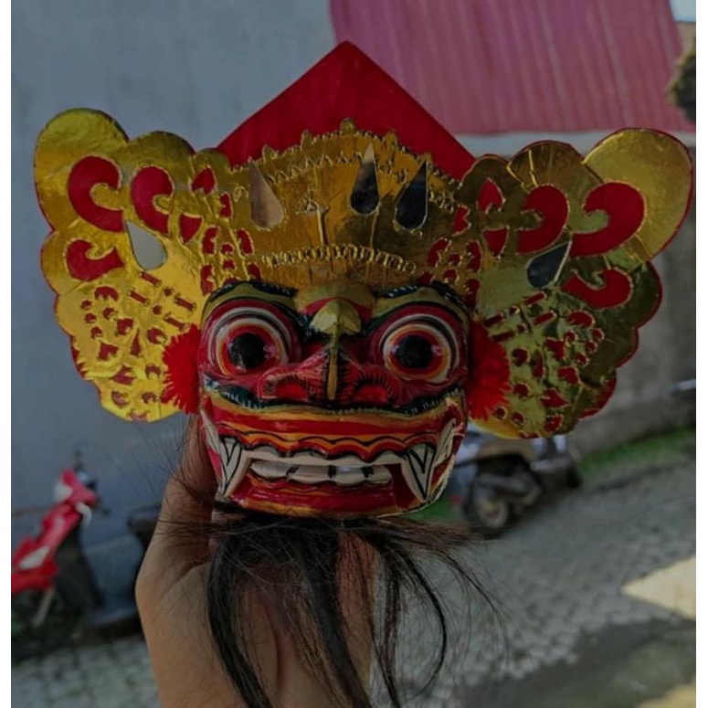 TAPEL BARONG BALI/TOPENG BARONG BALI MINI/TAPEL BARONG KAYU/TAPEL BARONG MINI/MAINAN ANAK ANAK