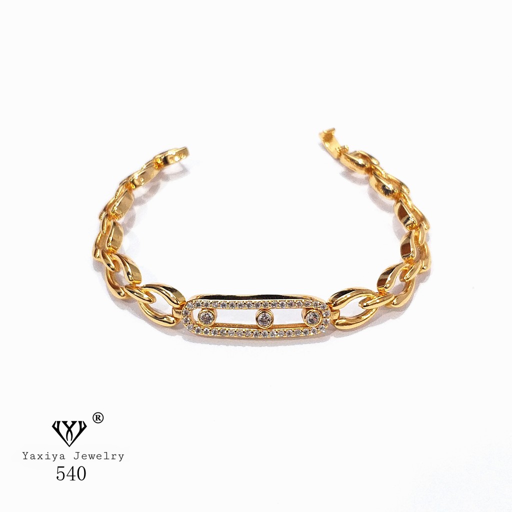 

Gelang Plat permata lapis emas perhiasan imitasi Gold 540