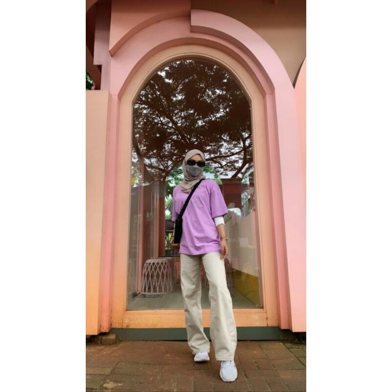 Kaos polos LILAC OVERSIZE