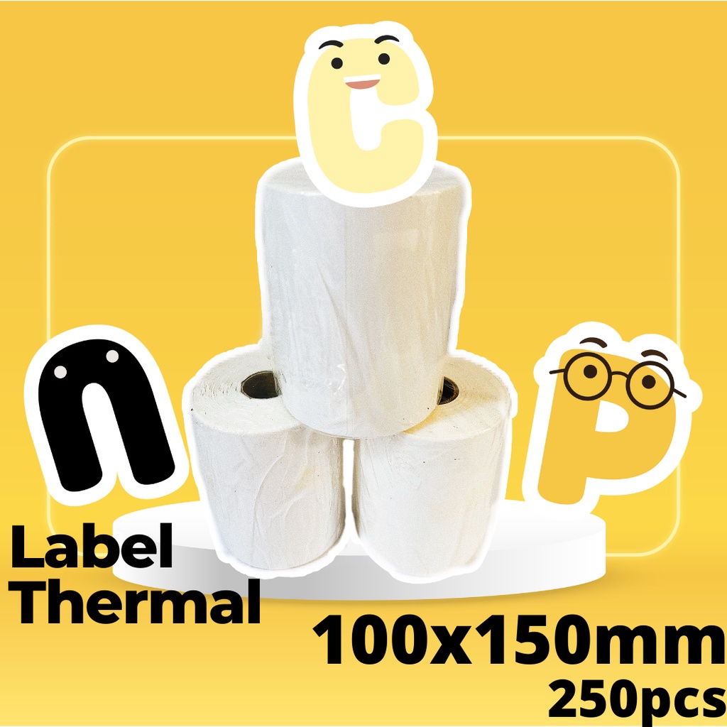 

100 x 150 Thermal Label Barcode 100x150 Direct isi 250 pcs