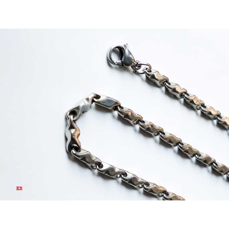 VeE Rantai Kalung Titanium 316L Stainless Steel Silver  35mm x 600mm - K8