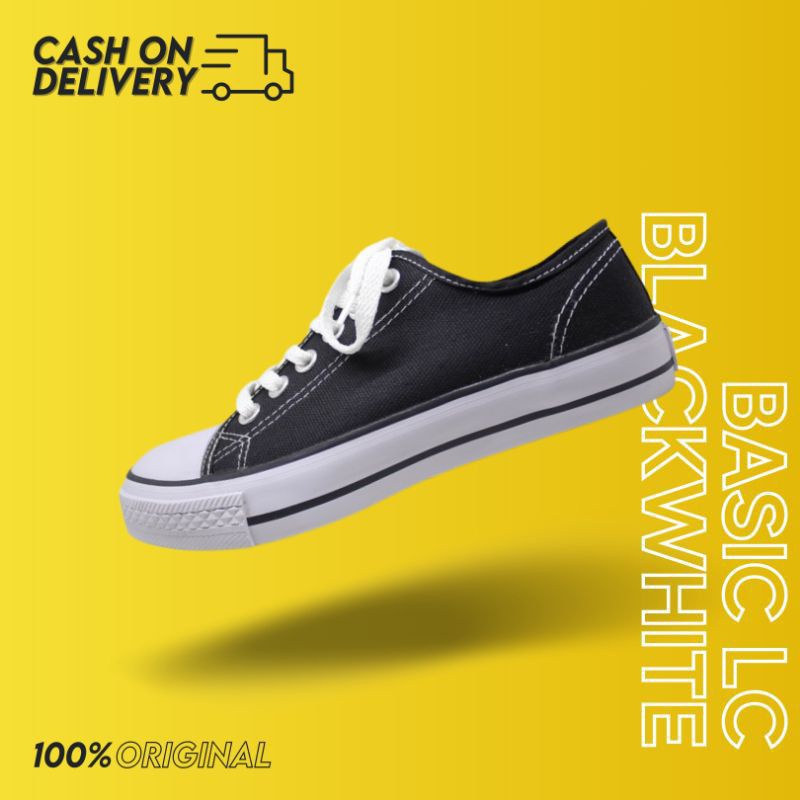 Sepatu Johnson Basic High Black White Jhonson Basic Hitam Putih Jonson Basic Hitam Low