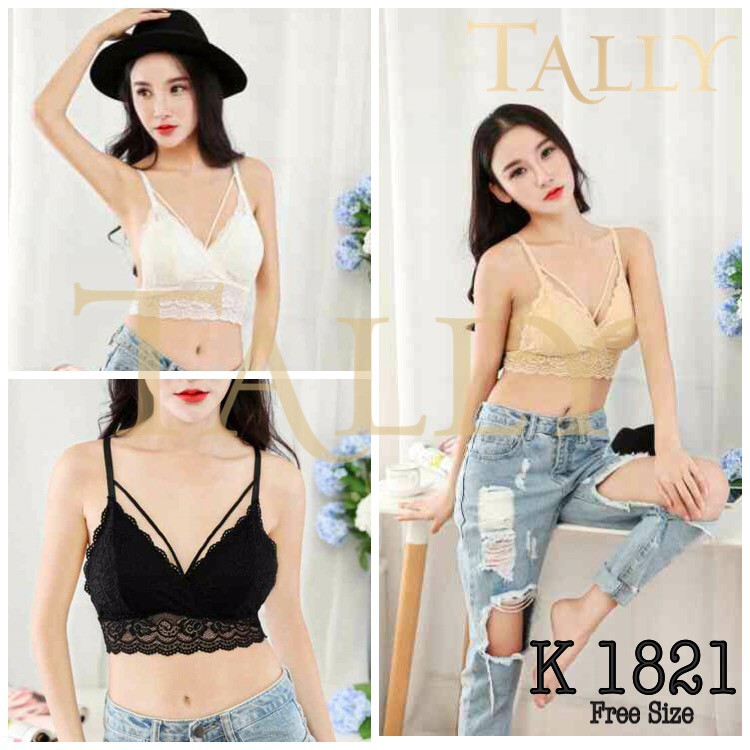 BARU Camisol Bra Tally 1821 BH Fashion Silang Brukat Tally 1821