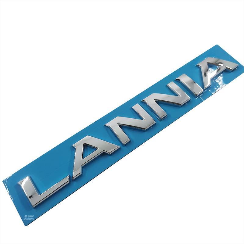 1pc Stiker Emblem Tulisan Lannia Bahan Abs Untuk Dekorasi Mobil Nissan Lannia