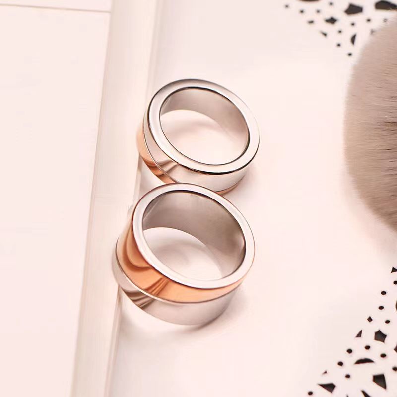 Gaya Baru Fashion Eropa Amerika Unik Anti Karat Cincin Hypoallergenic Titanium Steel Cincin Pria Wanita Gaya Pasangan Rings