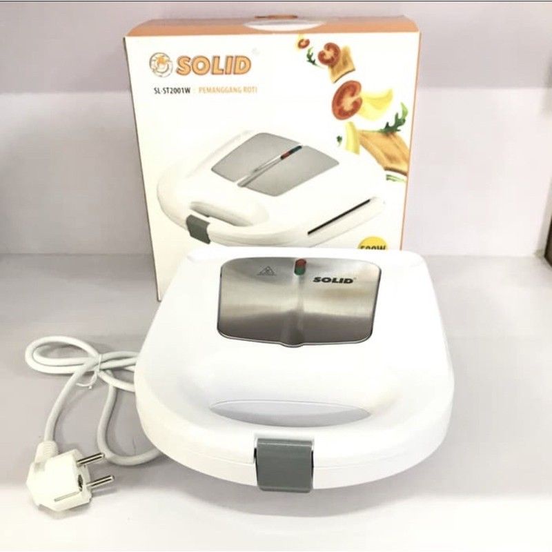 SOLID TOASTER PEMANGGANG JEPIT ROTI BAKAR SANDWICH SL-ST 2001W / SANDWICH TOASTER ST2001W Panggang