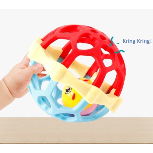 Mainan Kerincingan Bayi Genggam Bunyi / Rattle Genggam / Handbell Silicone BPA FREE