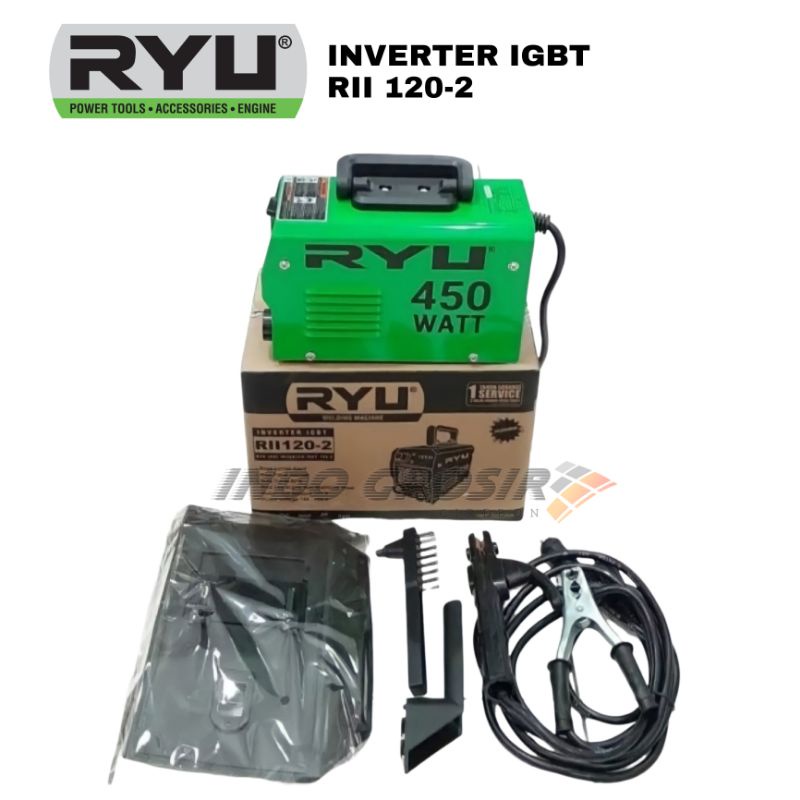 RYU Mesin Las MMA 450Watt 120A RII 120-2 Atau Travo Las Listrik Welding Inverter IGBT