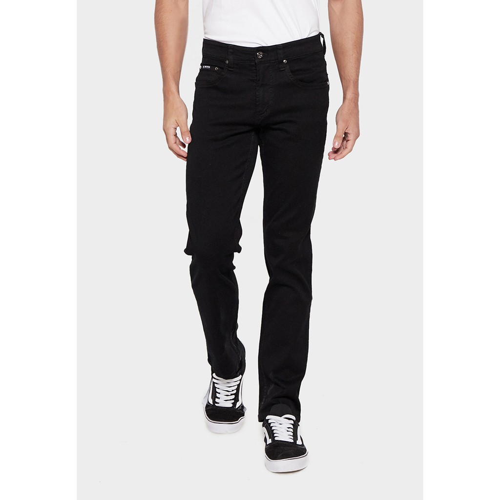 JBBoss Celana Panjang Jeans Bravo Denim Stretch Regular Fit (Black) / Ramayana Jatinegara