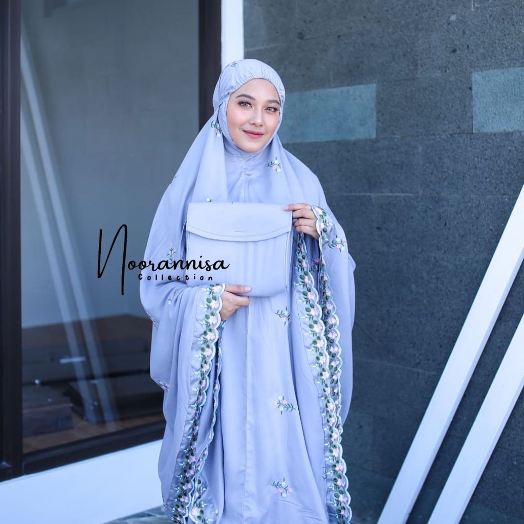 Mukena Dewasa Katun Rayon Bordir Seribu Bunga