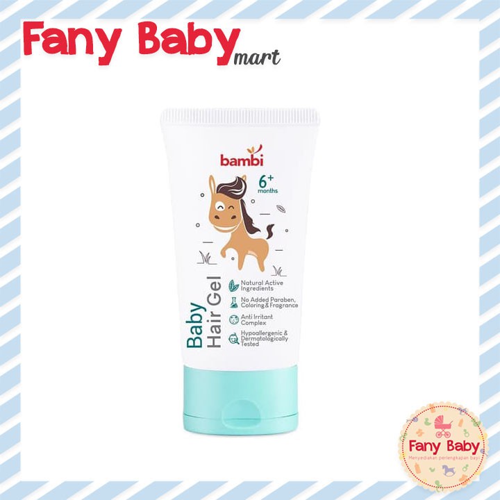 BAMBI BABY HAIR GEL WITH CHAMOMILE &amp; ANTI IRRITANT COMPLEX 50ML