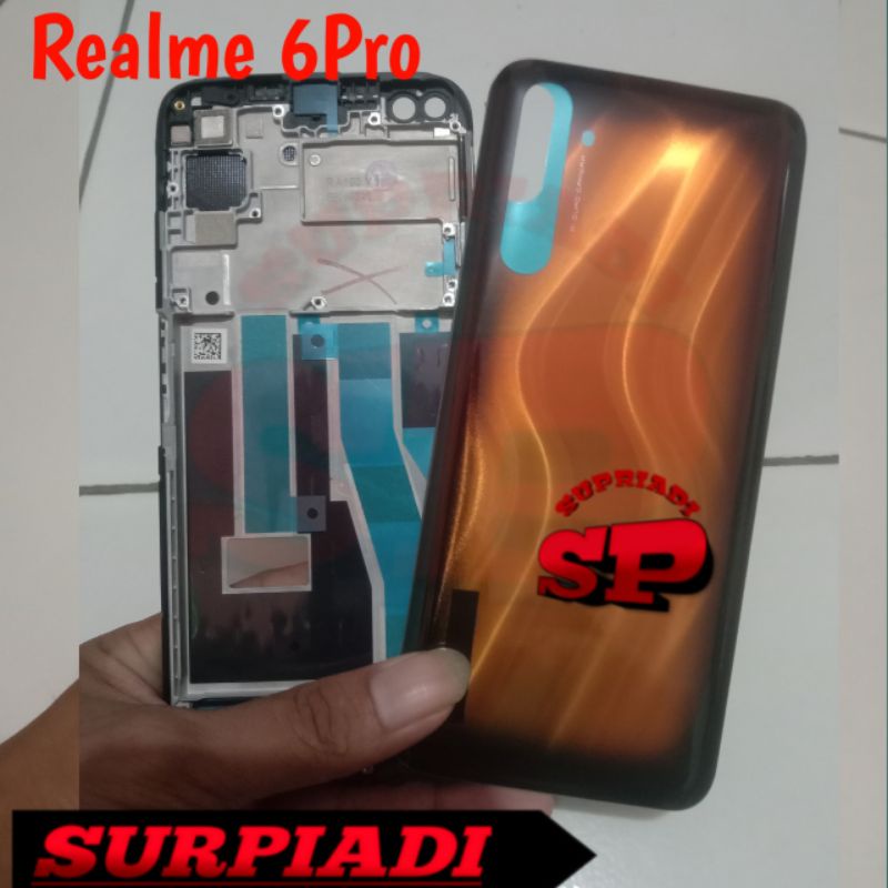 Frame Lcd Tatakan Lcd Tulang Lcd Realme 6 Pro Realme 6Pro Backdoor Backcover Tutup Belakang Ori New