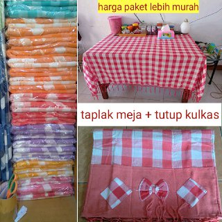 TAPLAK MEJA + TUTUP KULKAS 1 SET HEMAT COMBO PROMO MURAH