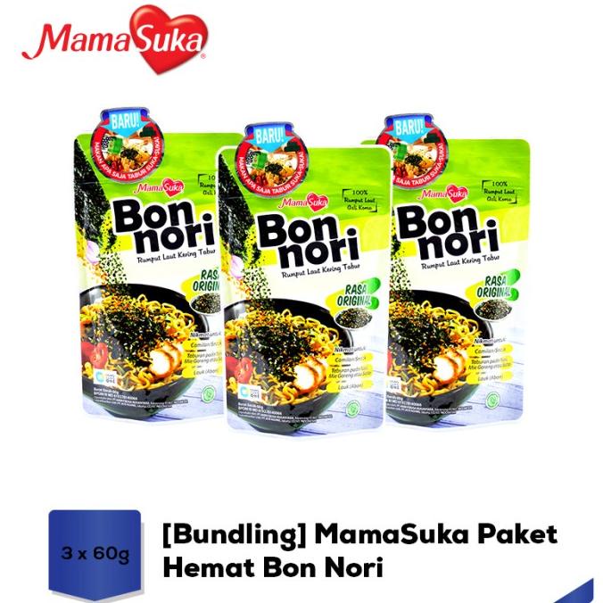 

[Bundling] MamaSuka Paket Hemat Bon Nori 60 gr - 3 pcs