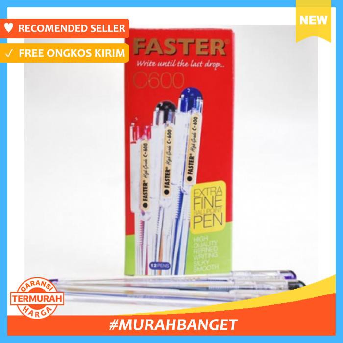 

Faster C 600 Hitam (Pack 12 Pcs) - Alat Tulis - Pulpen