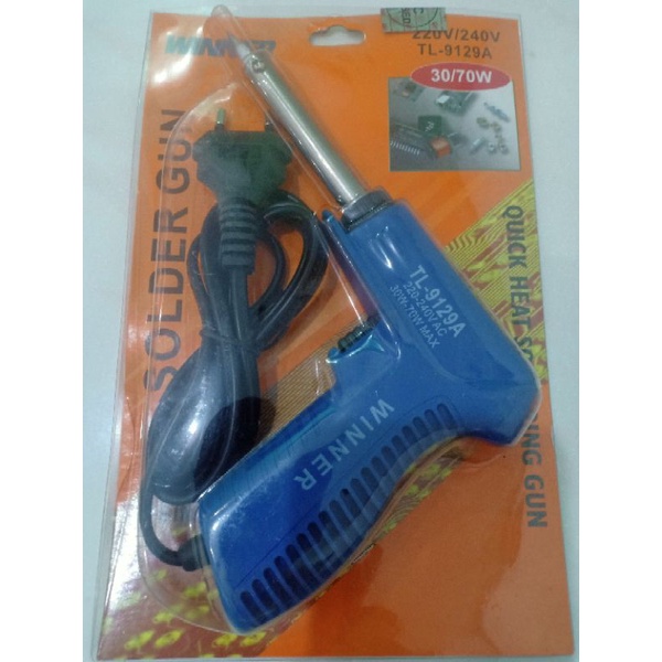 SOLDER TEMBAK WINNER TL-9129A MATA KERAMIK 30-70WATT CEPAT PANAS KUALITAS BAGUS