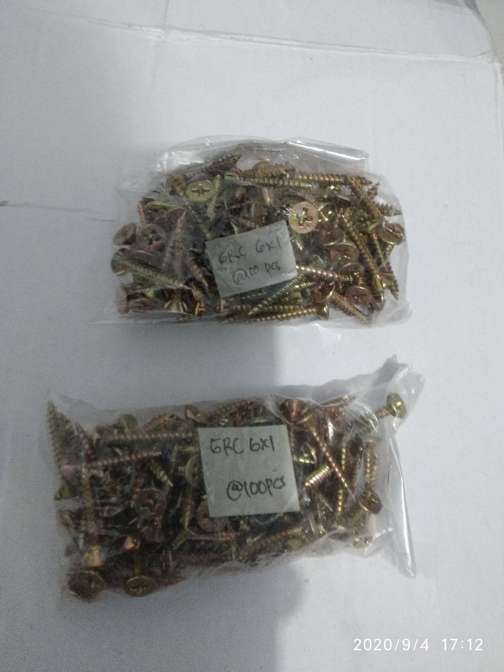 Sekrup Grc 6 X 1 - Baut Skrup Kalsiboard Kuning Isi 100 Pcs