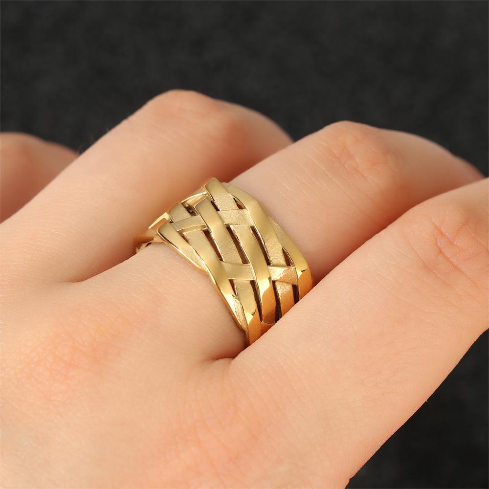 Cincin Simbol LILY Viking Aksesoris Fashion Vintage Totem Biker Rock Gothic Menenun