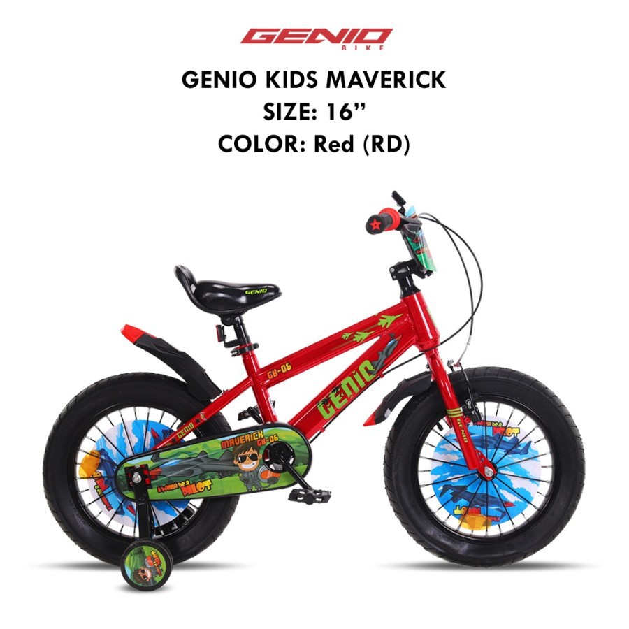 Sepeda Anak BMX 16inch Genio Maverick Alloy By United Garansi SNI-1