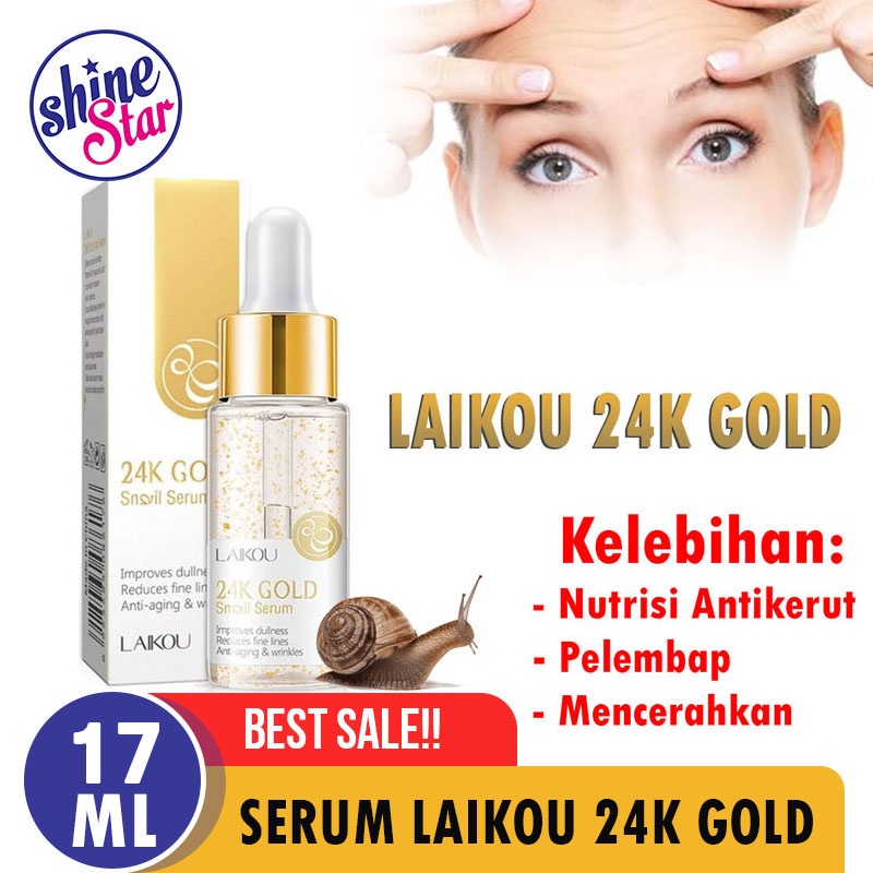 SHINE STAR - PROMO MURAH - Serum Siput Mengencangkan Mencerahkan Wajah Anti Keriput Penuaan 17ml - Serum Wajah Penghilang Flek Hitam dan Glowing