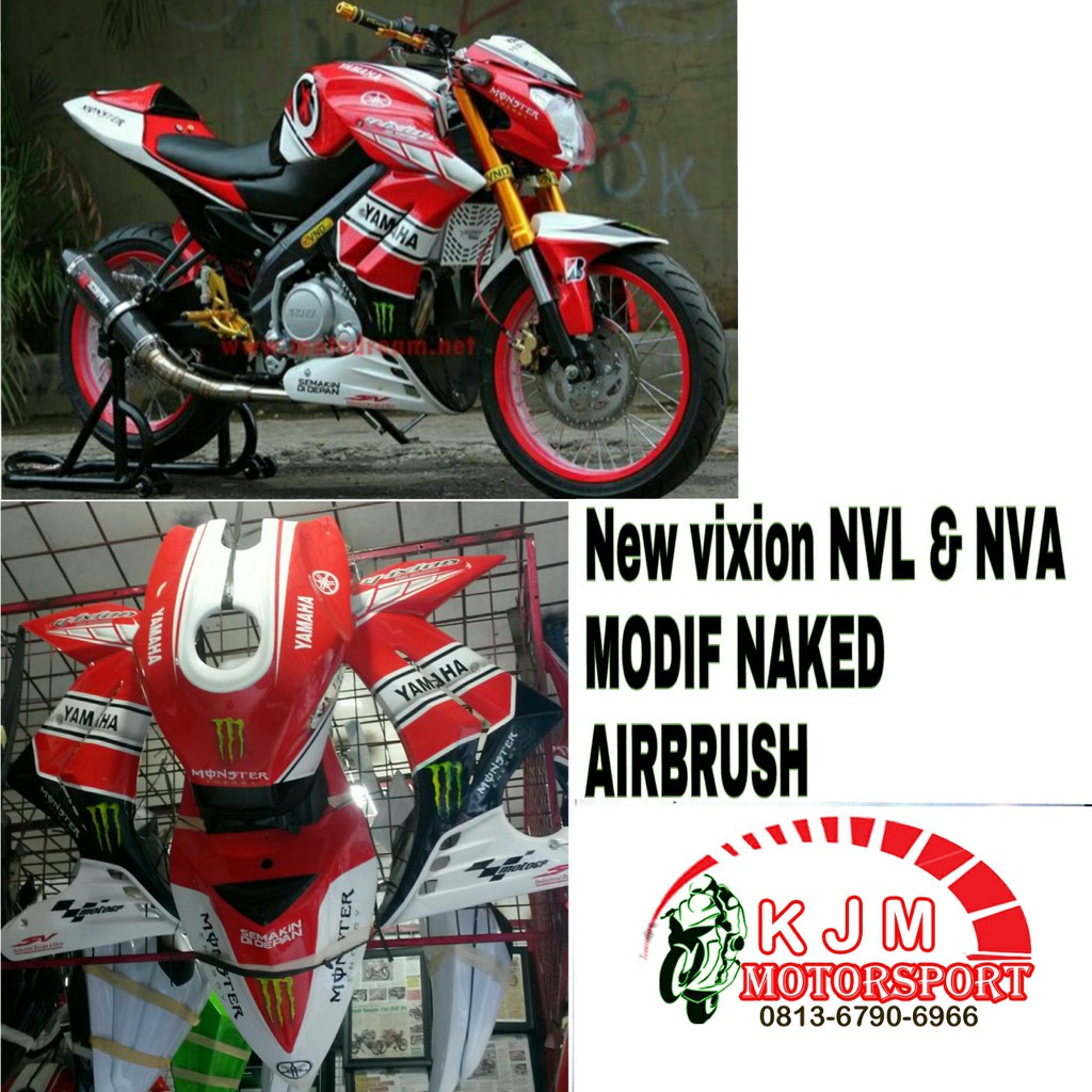 Full Modif Vixion New Nvl Nva Naked Vixion New Modif Street Fighter Shopee Indonesia