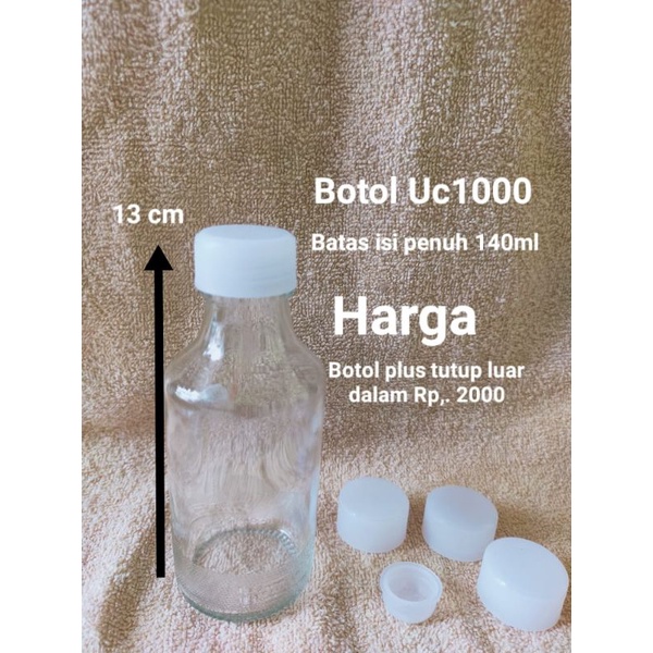 Botol uc1000 / Botol minum / Botol kecil / Botol bulat / Botol kaca 140ml