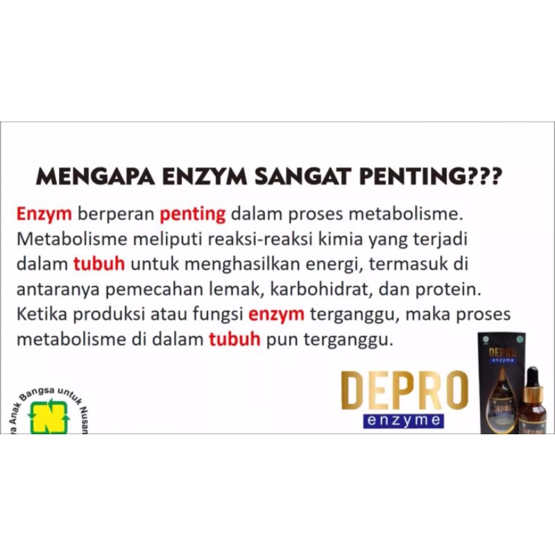 DEPRO ENZYM   HERBAL NASA ASLI