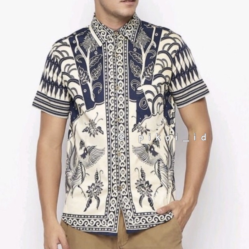 Kemeja batik pria / kemeja batik couple / hem batik seragam / kemeja batik pria lengan pendek modern