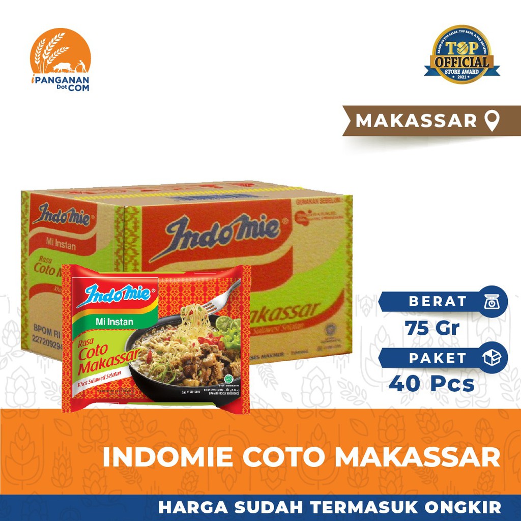 

INDOMIE - COTO MAKASSAR 75G - 1 KARTON - MKS (Harga + Ongkor)