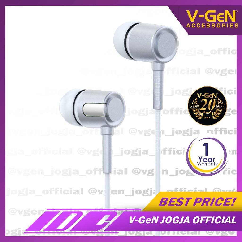 Handsfree V-GeN VEP1-20 Wired Earphone Headset Original Extra Bass