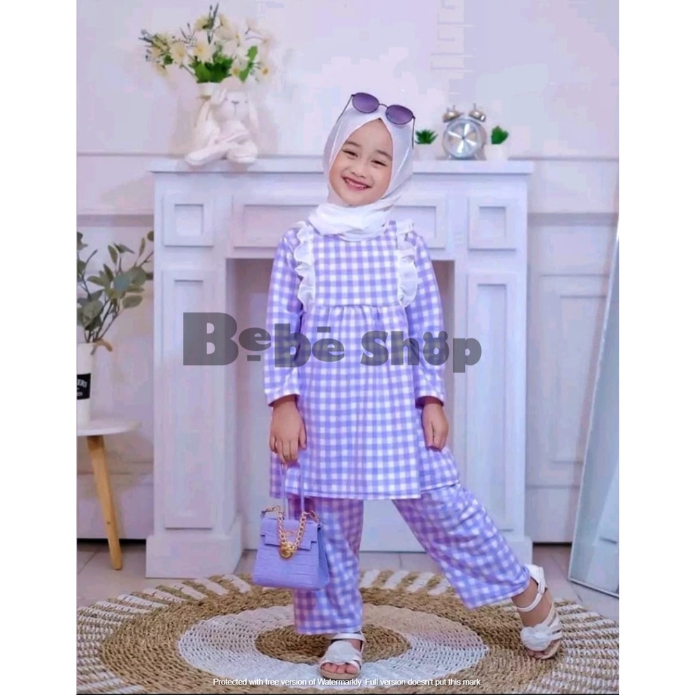 Setelan Baju Anak perempuan  termurah  Lengan panjang usia 2 Sampai 8 Tahun