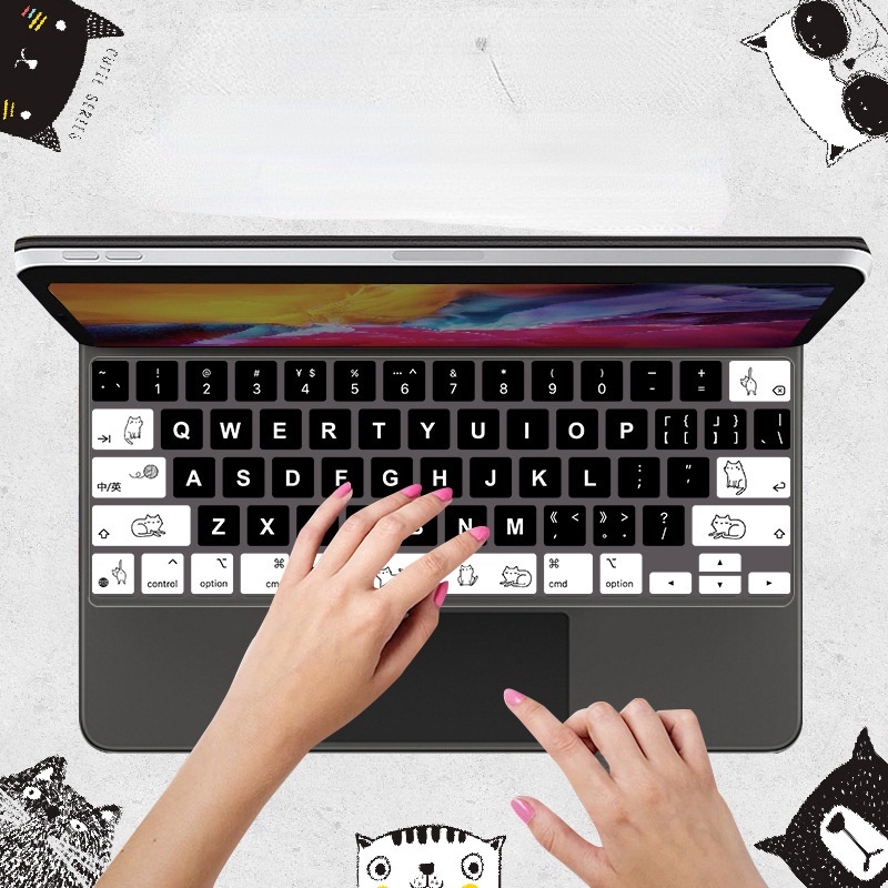 IPad Pro Wonderful Control Keyboard Film  A1998 Computer Fruit Keyboard Film Tablet Keyboard Protective Film 12.9 Inches