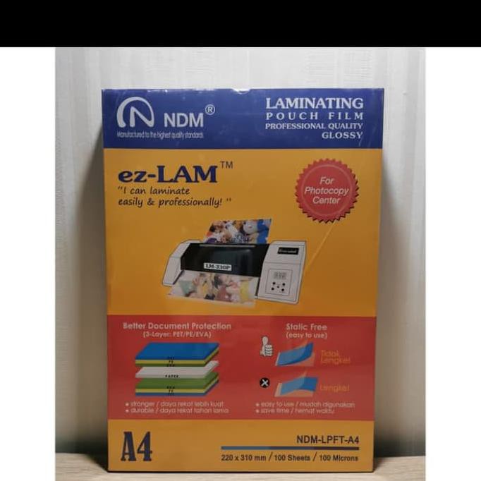 

BARANG BARU Plastik Laminating A4, Merk NDM