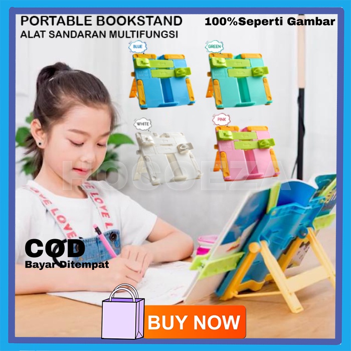 ALAT SANDARAN MULTIFUNGSI BUKU TAB LAPTOP HANDPHONE PRAKTIS MODIS PORTABLE BOOKSTAND BR15