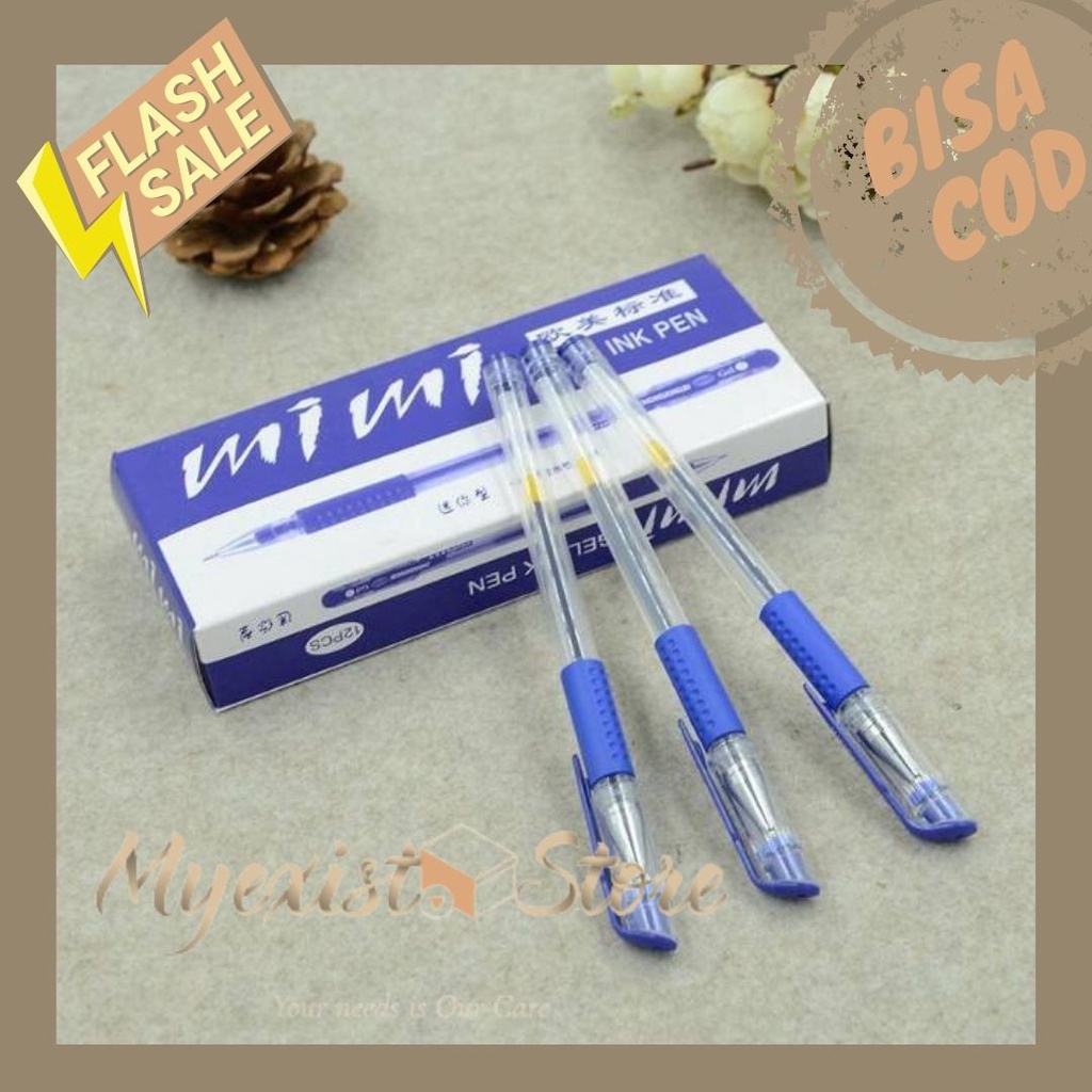 

Pena gel biru ( bisa ambil 1/4/12 pcs )READY JAKARTA Pulpen Pen Vendor emboss alat tulis kantor -IVN167