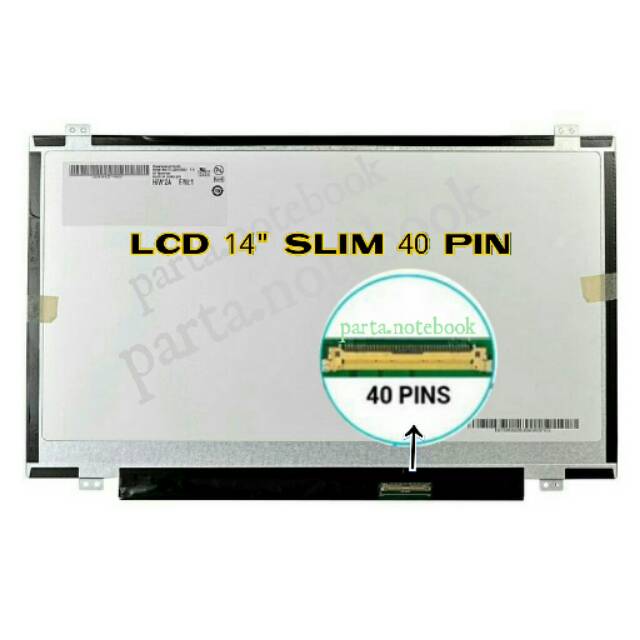 Layar LCD LED Laptop Lenovo Ideapad S400 S400U S405 S410 S410P Series 14.0 Inch slim  socket 40 pin