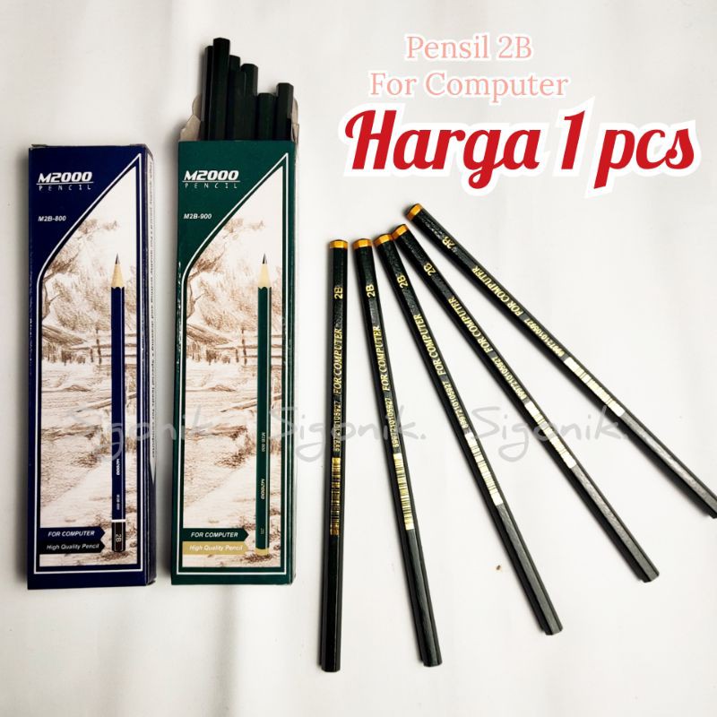 Pensil Kayu 2B M2000 Pencil Promo Murah Sekolah Kuliah Kantor Alat Tulis dan Gambar