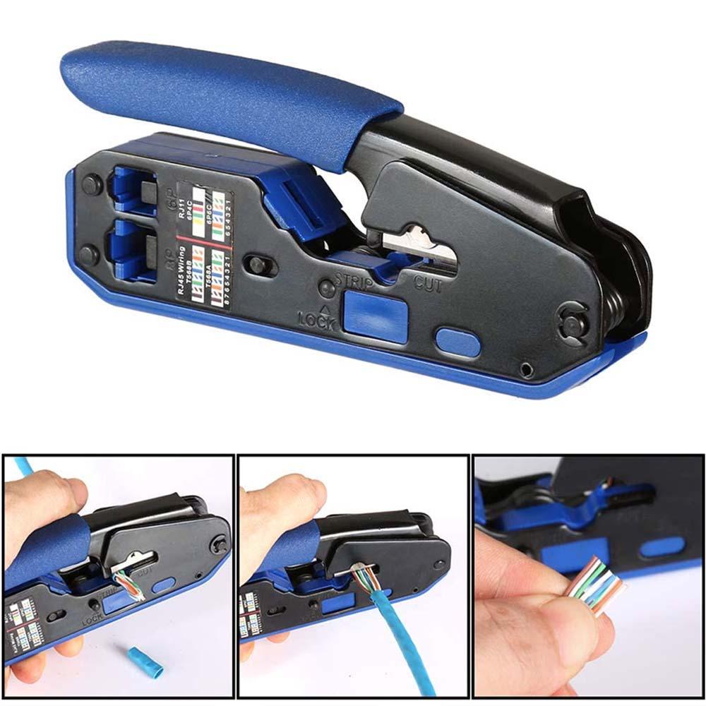 Augustina Tang Jaringan Stripping Clamp Multi Fungsi Cat6 Cat5E Cat5 Wire Strippers Tang Rj45 Pemotong Kabel Eterna Cable Stripping